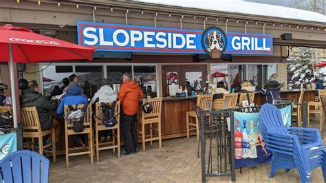 Slopeside grill - Slopeside Pub & Grill. Claimed. Review. Save. Share. 206 reviews #2 of 16 Restaurants in Palmerton ££ - £££ American Bar Pub. 1660 Blue Mountain Drive, Palmerton, PA 18071 +1 610-824-1557 Website Menu. Closed now : See all hours.